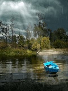 Лодка на воде гиф Лодка на воде гиф